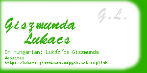 giszmunda lukacs business card